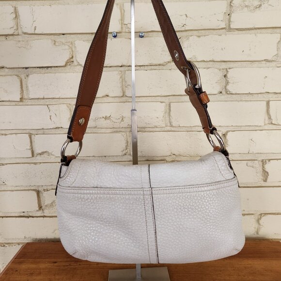 Coach Cream Leather Soho Shoulder Bag Tote Purse - Picture 2 of 11